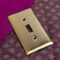 Amerelle Wall Plate, Number of Gangs: 2 gang Stamped Steel, Brushed Finish, Brass 154TR - alternate 3